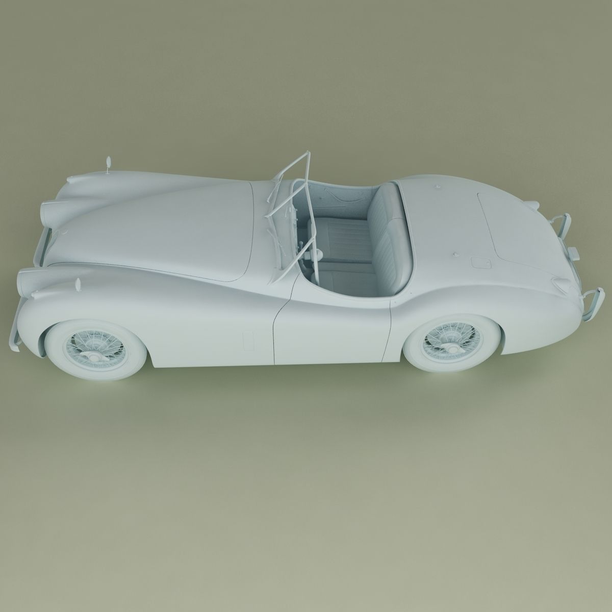 Jaguar XK120 Roadster 3D model_11