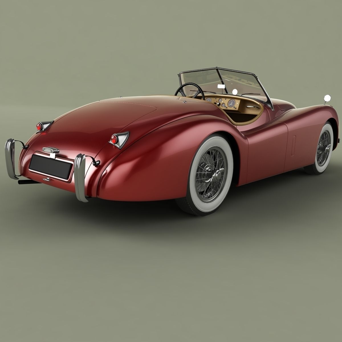 Jaguar XK120 Roadster 3D model_2