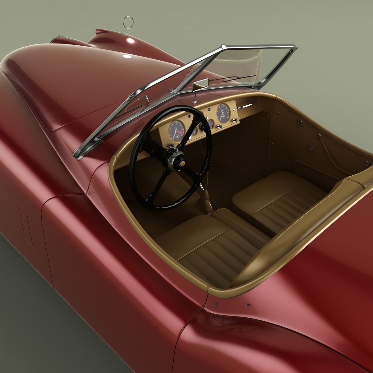Jaguar XK120 Roadster 3D model_8