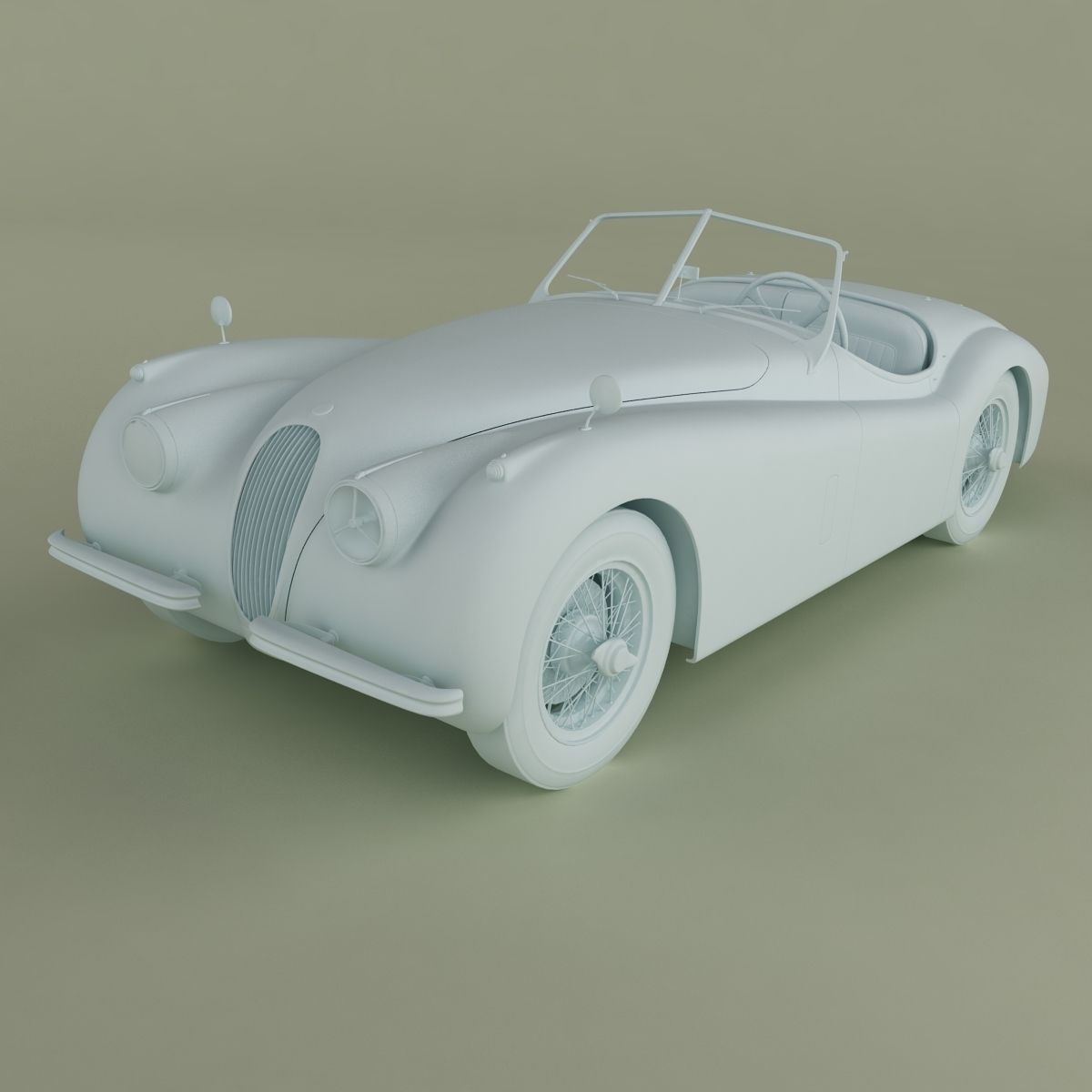 Jaguar XK120 Roadster 3D model_10