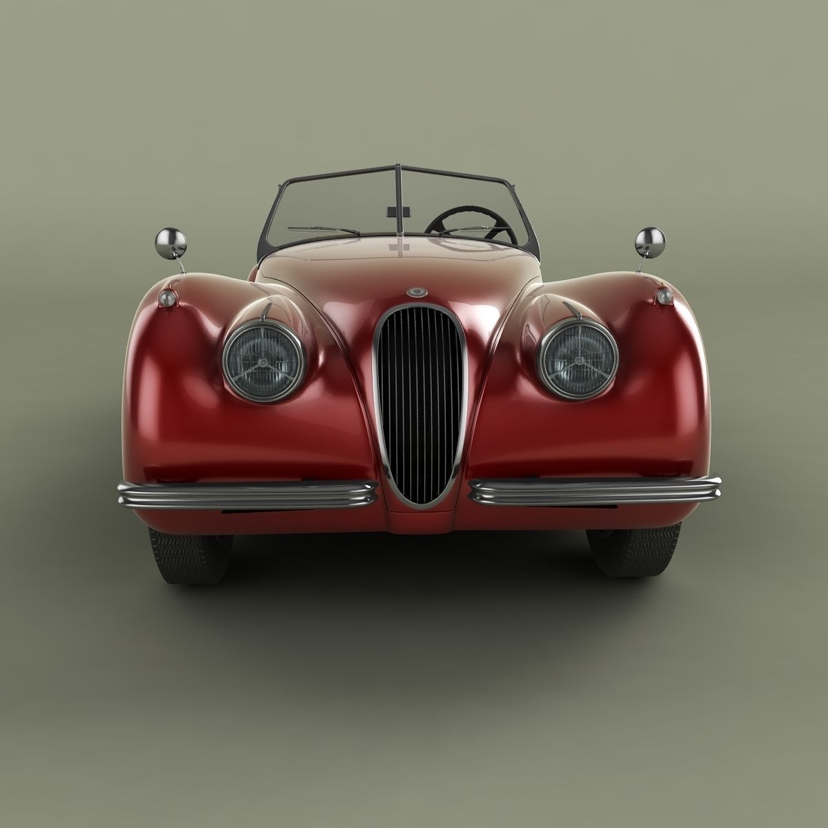Jaguar XK120 Roadster 3D model_4