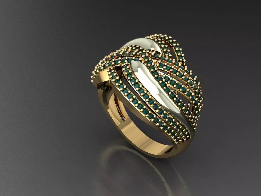 P142- Diamond ring 3D print model_0