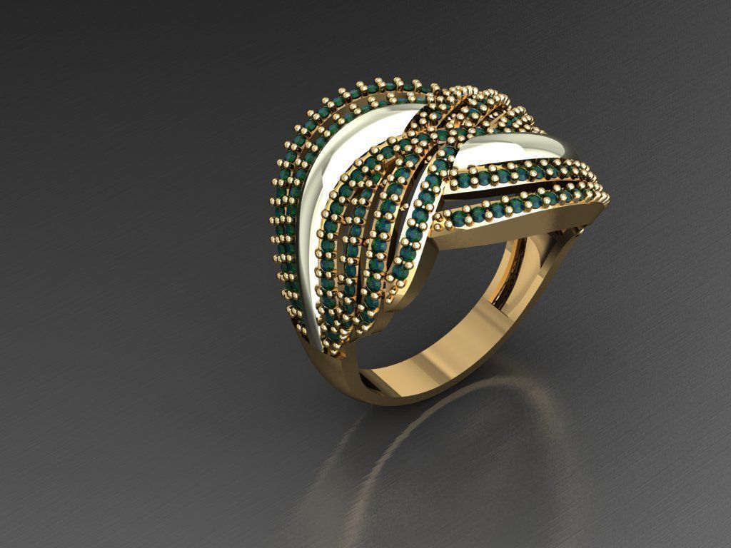 P142- Diamond ring 3D print model_1