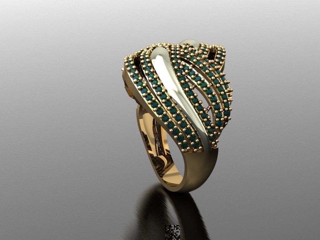 P142- Diamond ring 3D print model_3