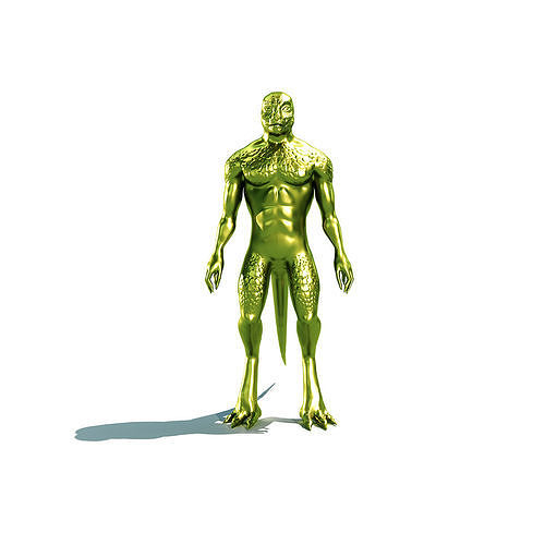human reptile figurine for printing on a 3d printer reptilian 3D print model