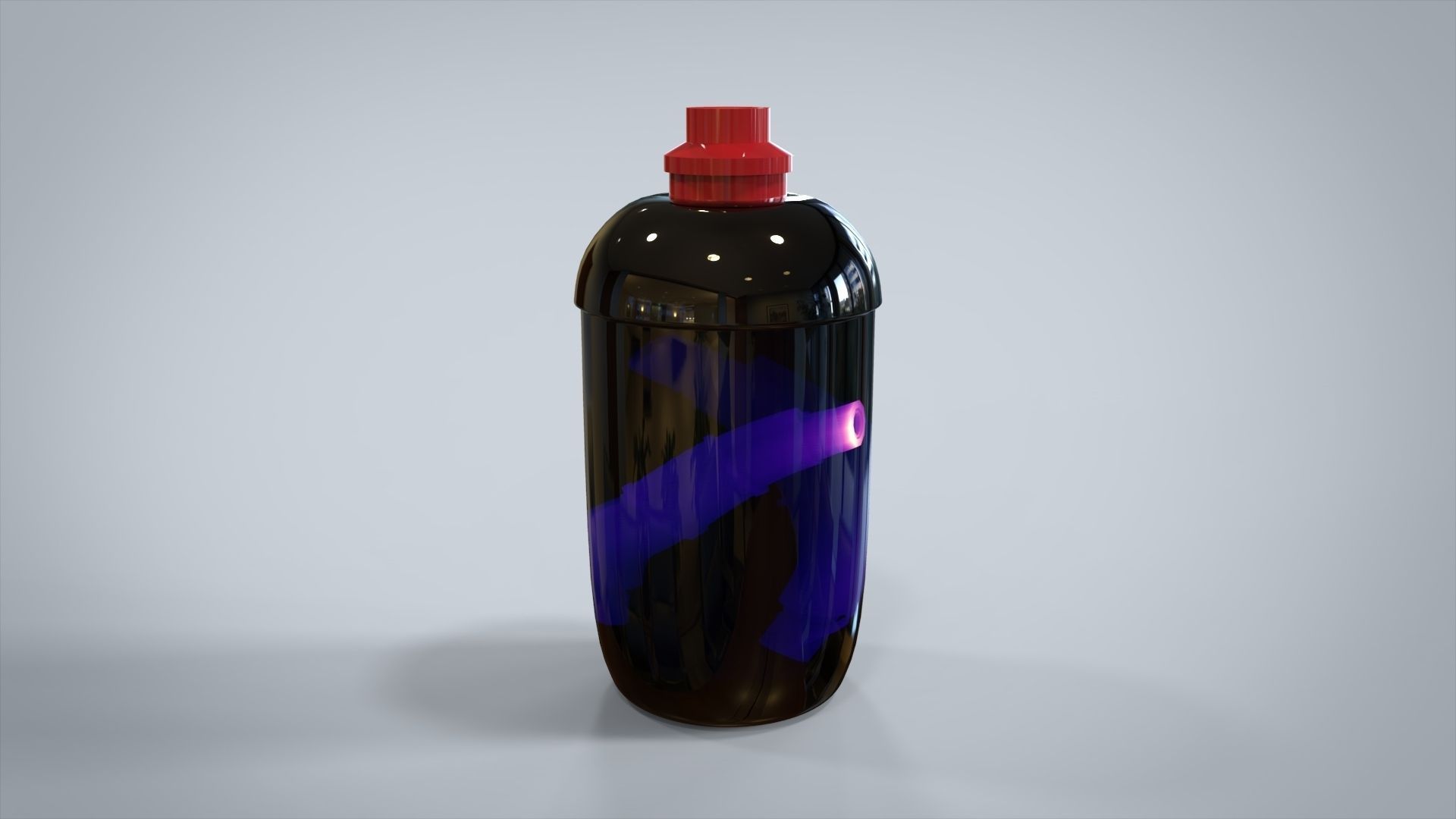 Worm Glass Tube 3D model_2