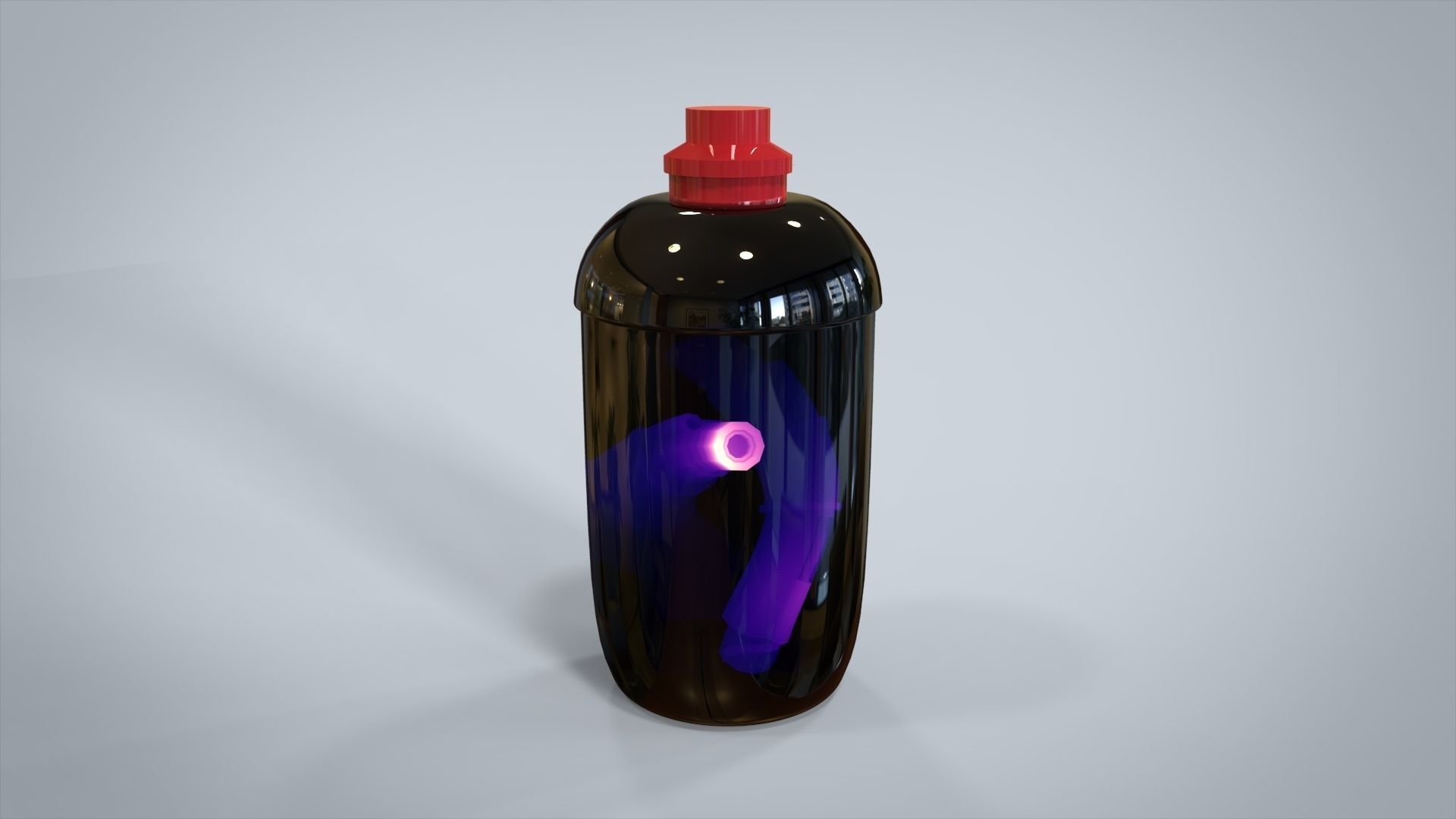 Worm Glass Tube 3D model_1
