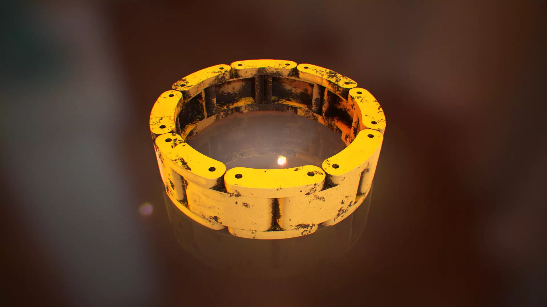 Mech ring Low-poly 3D model_0