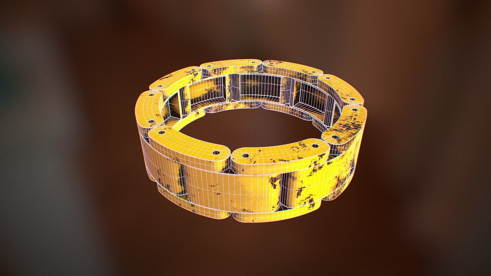 Mech ring Low-poly 3D model_3