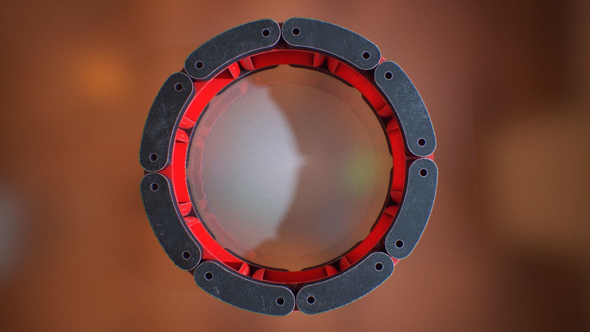 Mech ring Low-poly 3D model_9