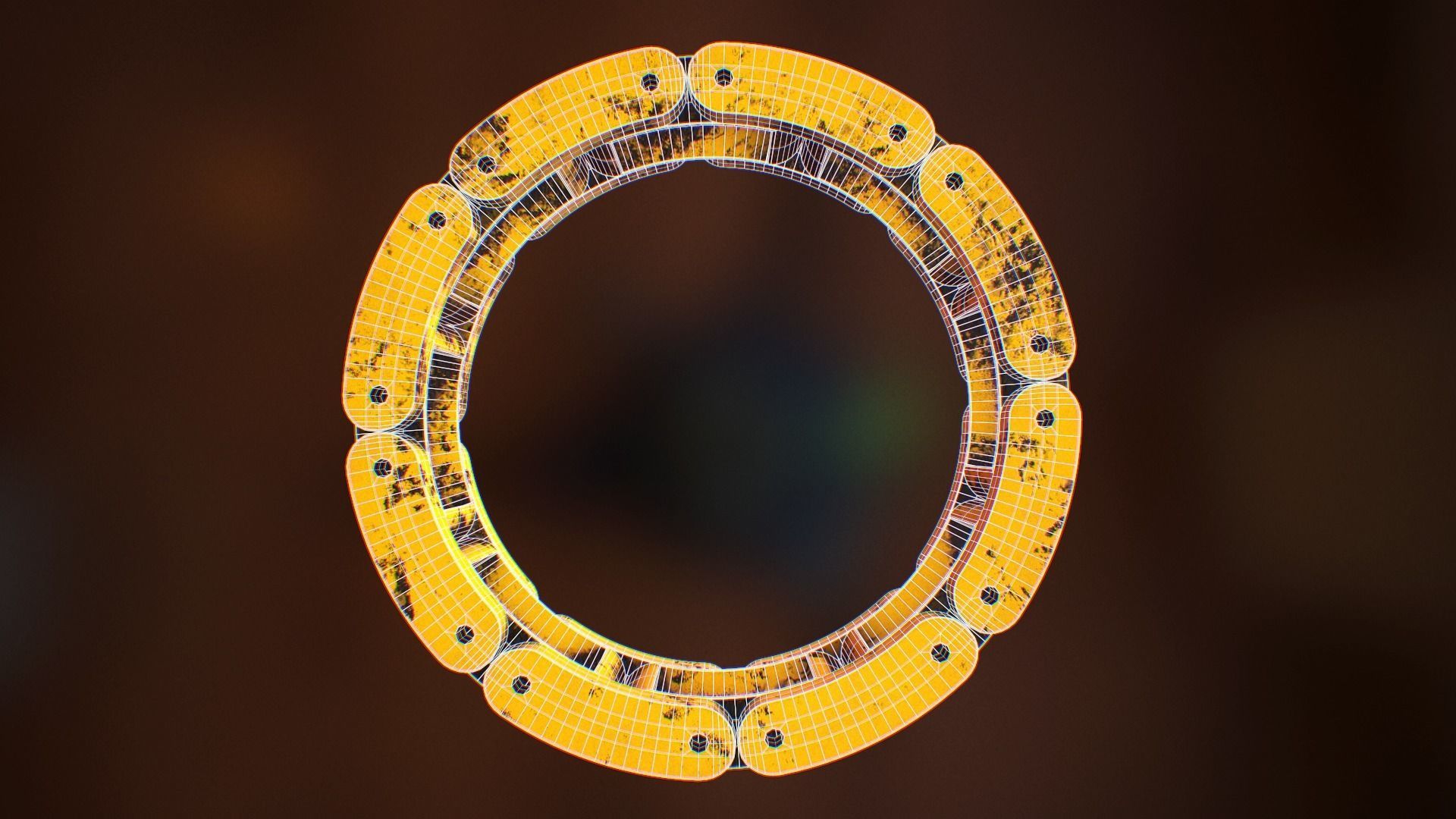 Mech ring Low-poly 3D model_5