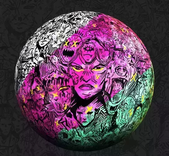 outlinish material full hand drawing   Far cry new dawn inspired Texture