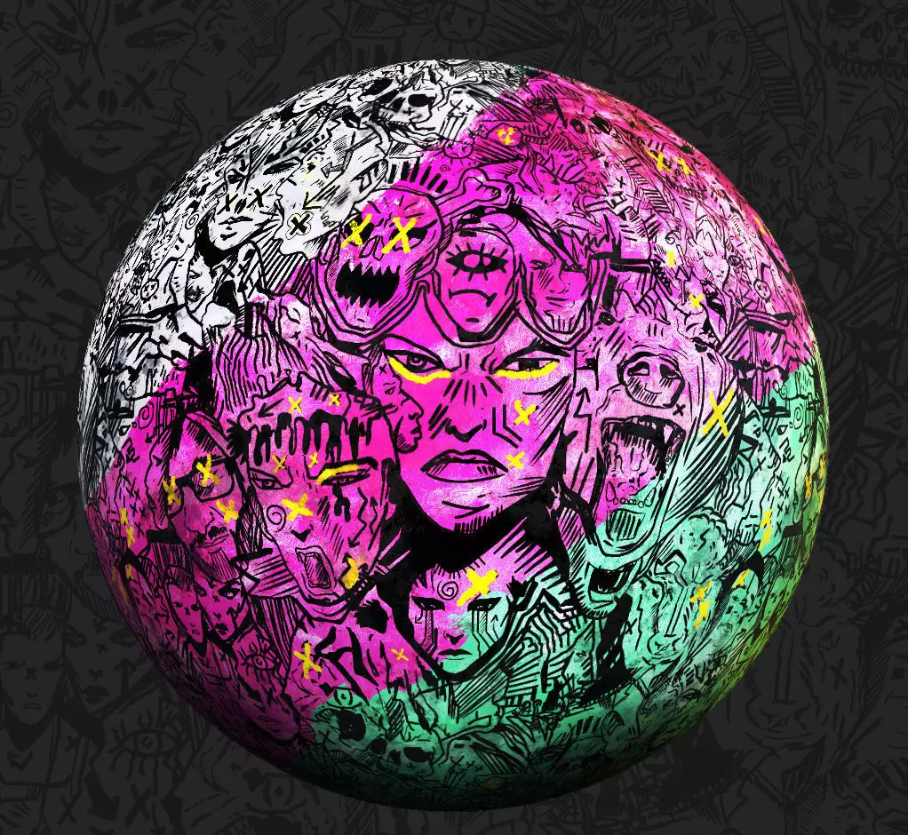 outlinish material full hand drawing Far cry new dawn inspired Texture