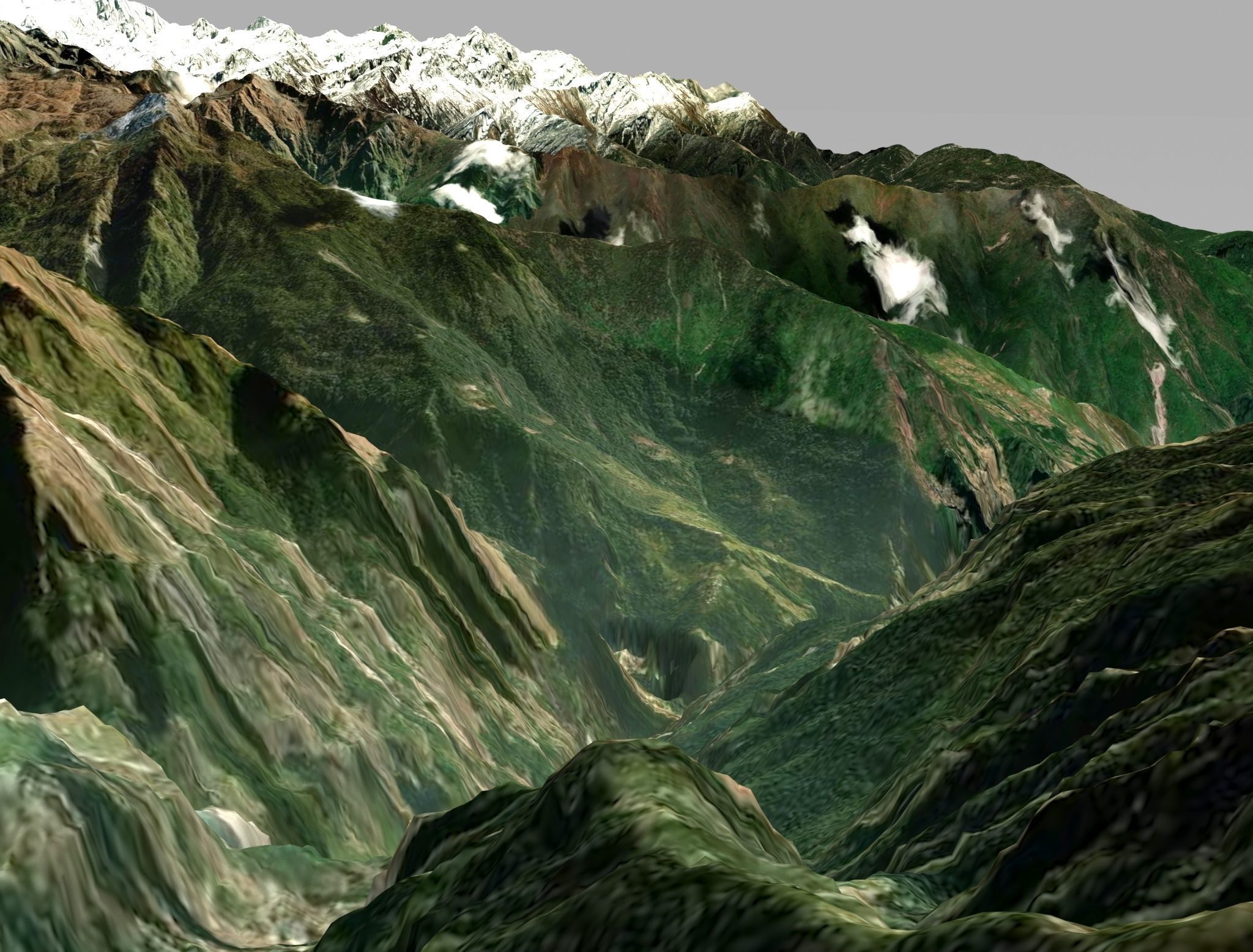 Mountain landscape 3D model_3
