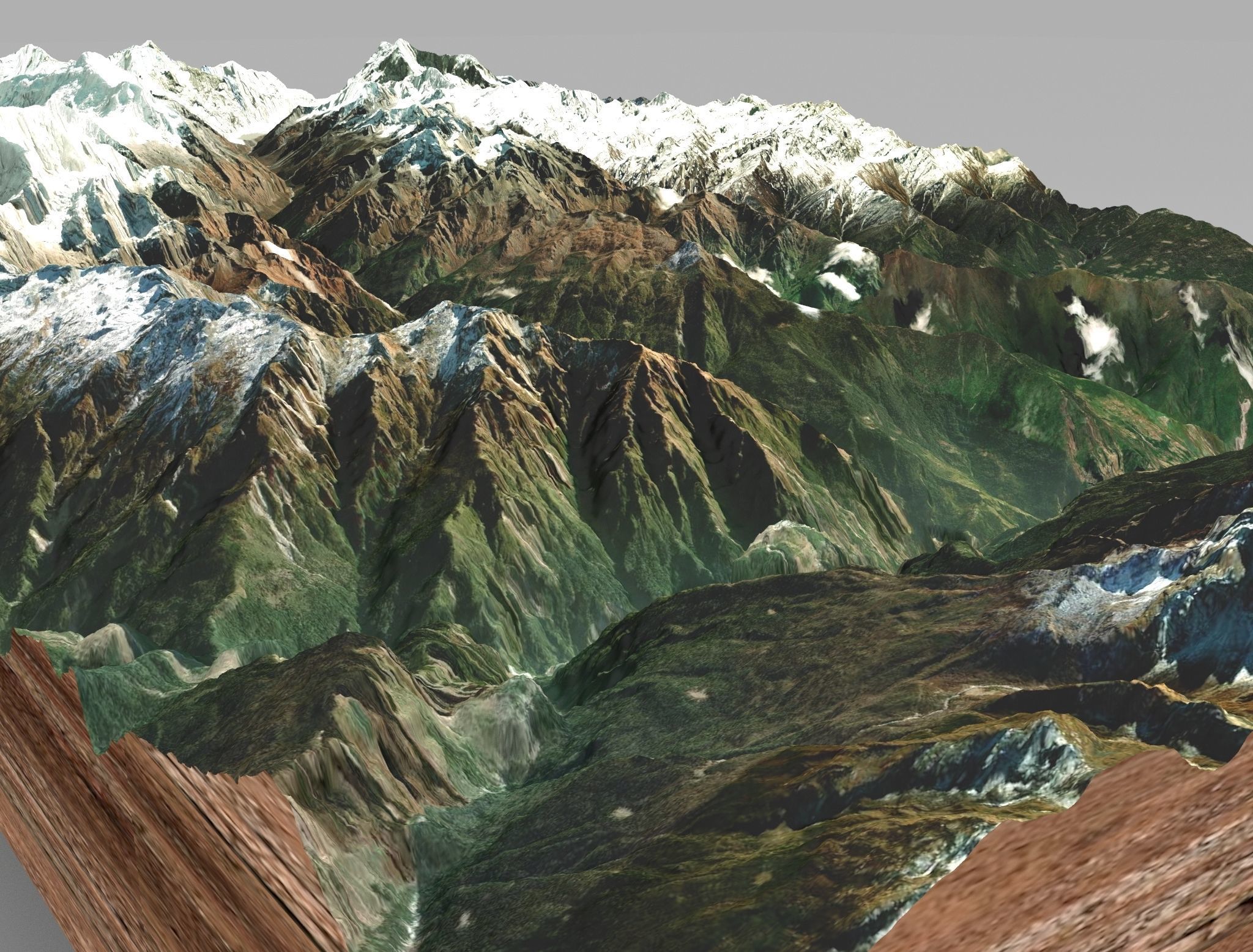 Mountain landscape 3D model_1