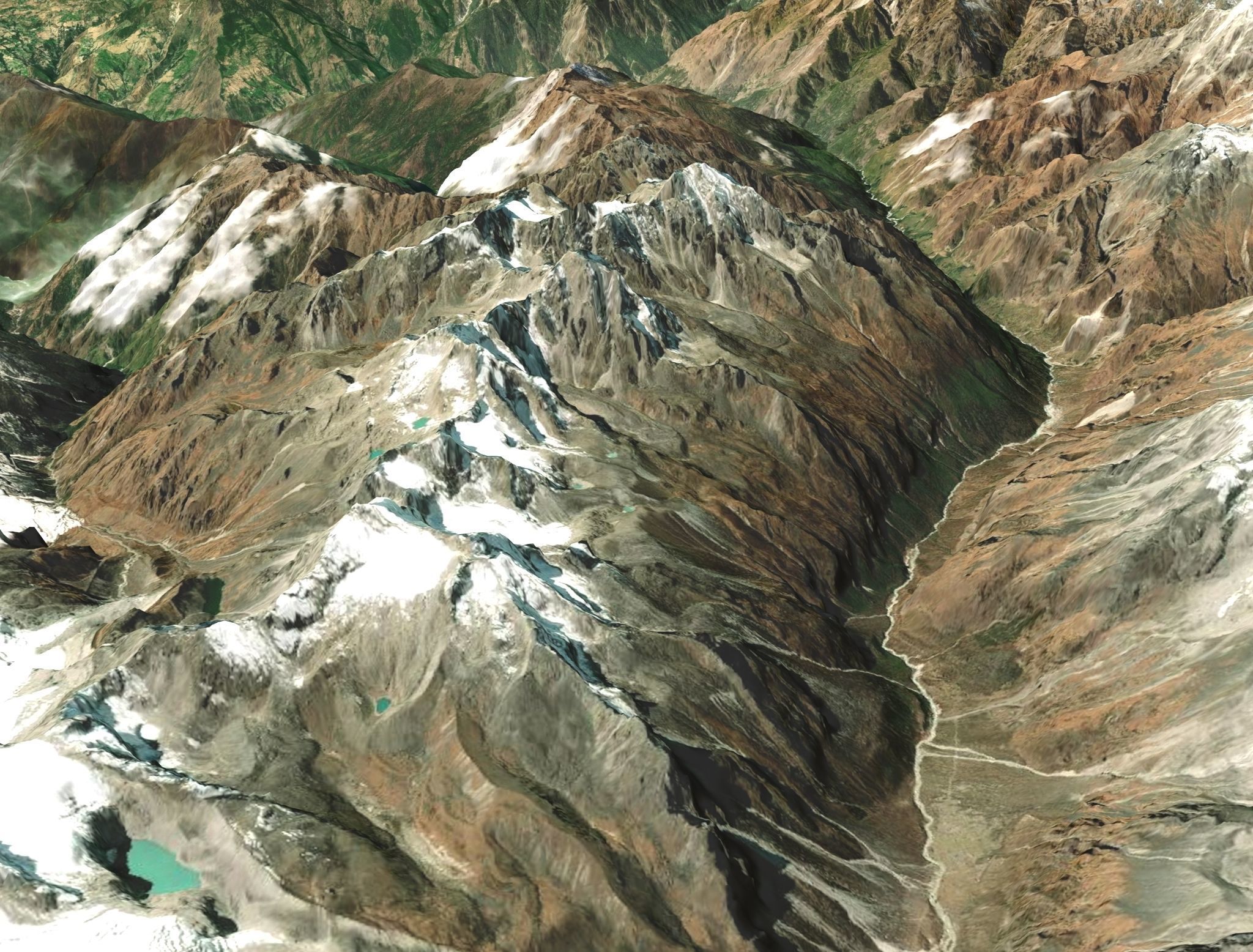 Mountain landscape 3D model_7