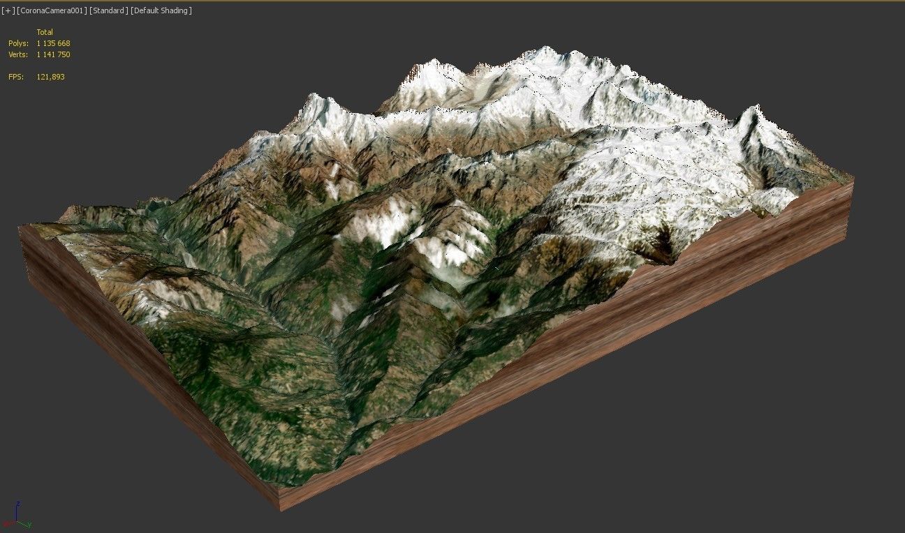 Mountain landscape 3D model_10