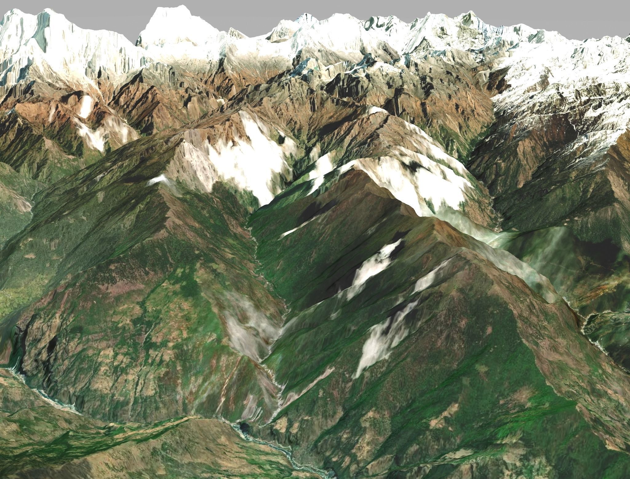 Mountain landscape 3D model_8