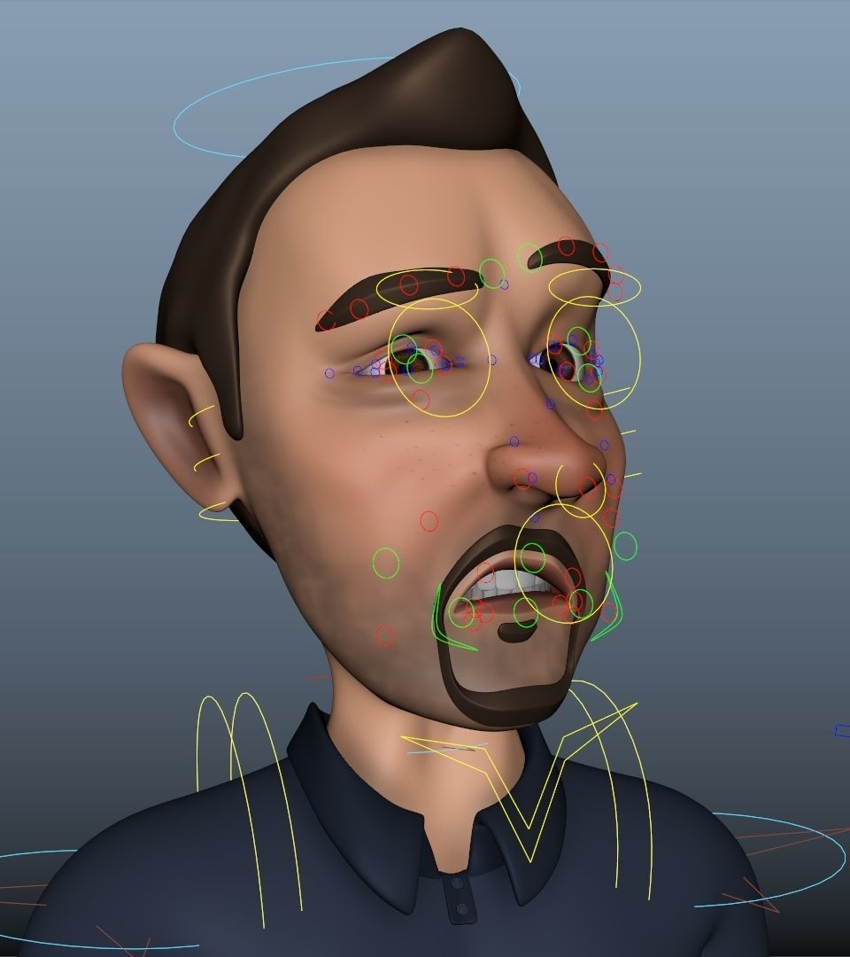 Character Worker 3D model_2