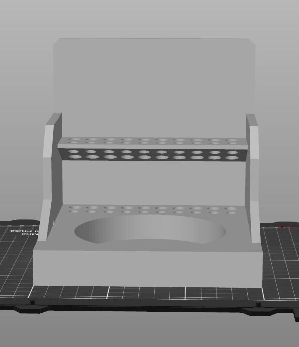011MT LA Unit Medium Water Pot Holder and Brush Rack 3D print model_5