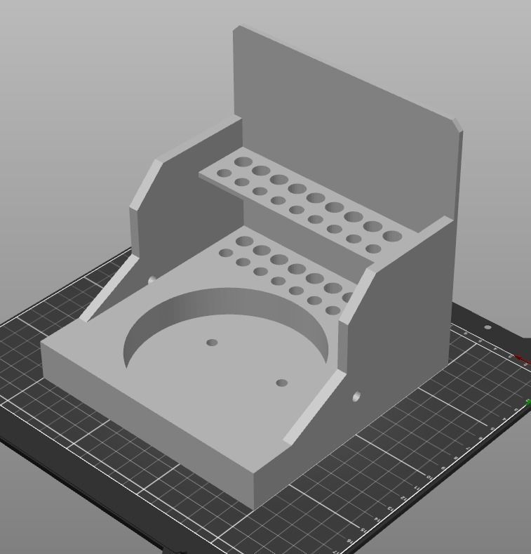 011MT LA Unit Medium Water Pot Holder and Brush Rack 3D print model_4