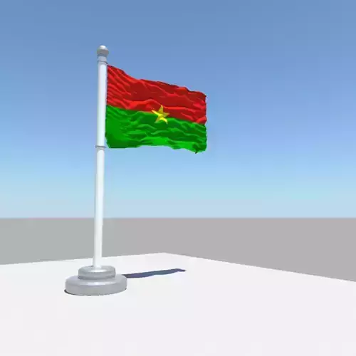Burkina Faso Flag 3D model