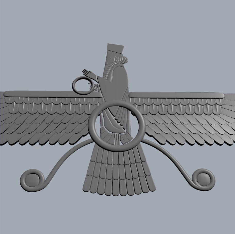 Ahura Mazda Farvahar 3D model CGTrader