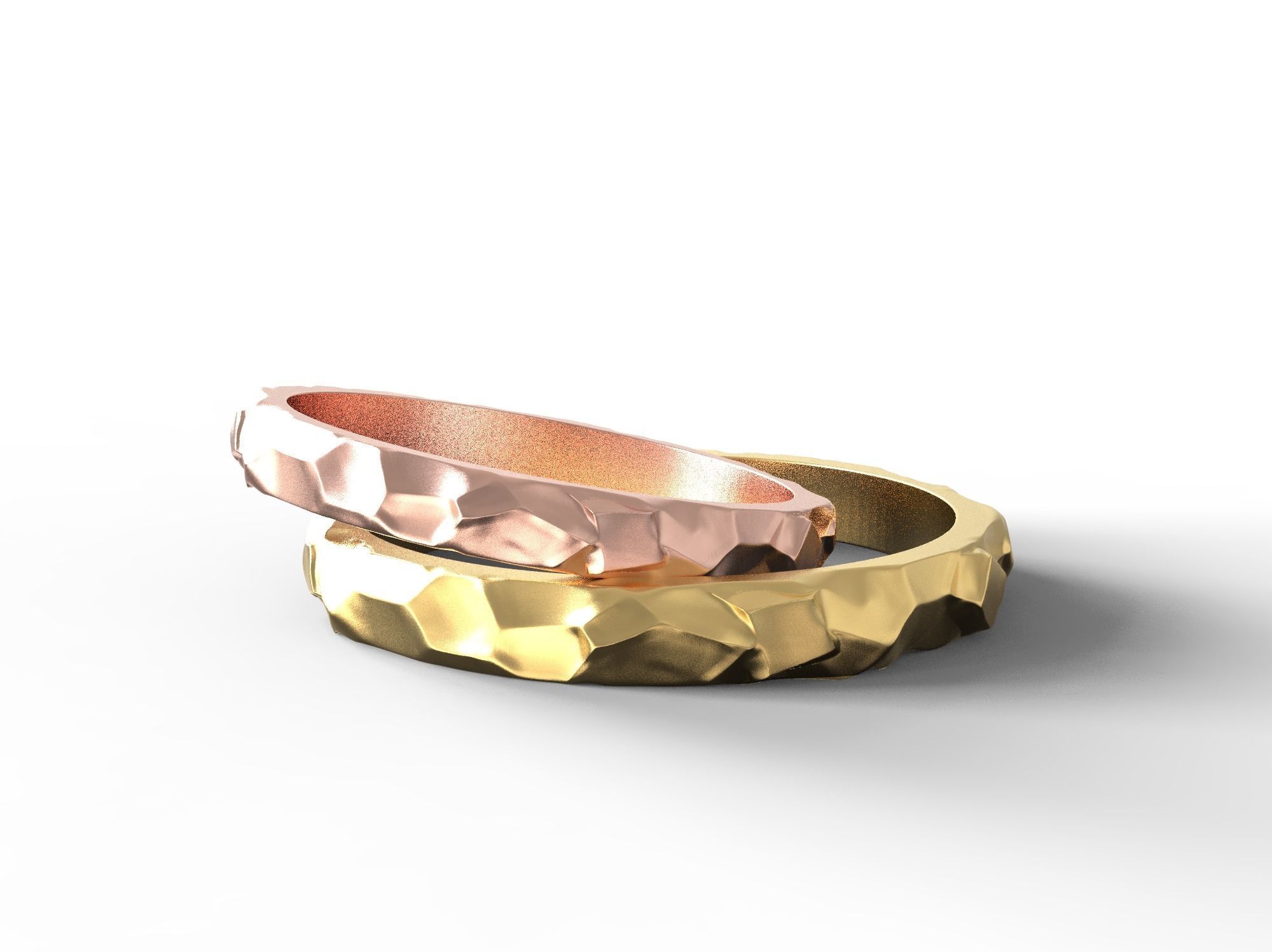 Wedding rings texture 3D print model 3D print model 3D print model_3