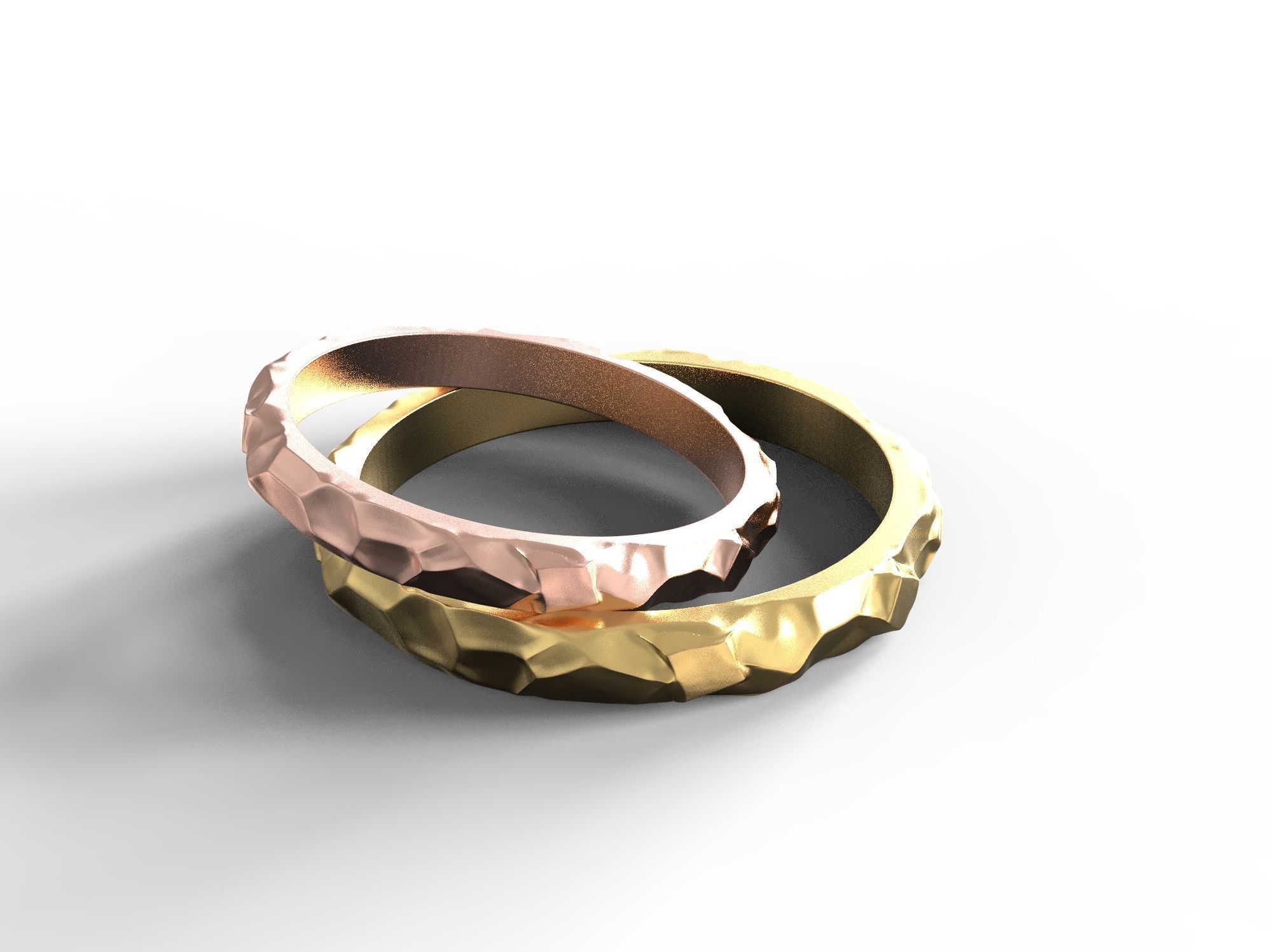 Wedding rings texture 3D print model 3D print model 3D print model_33