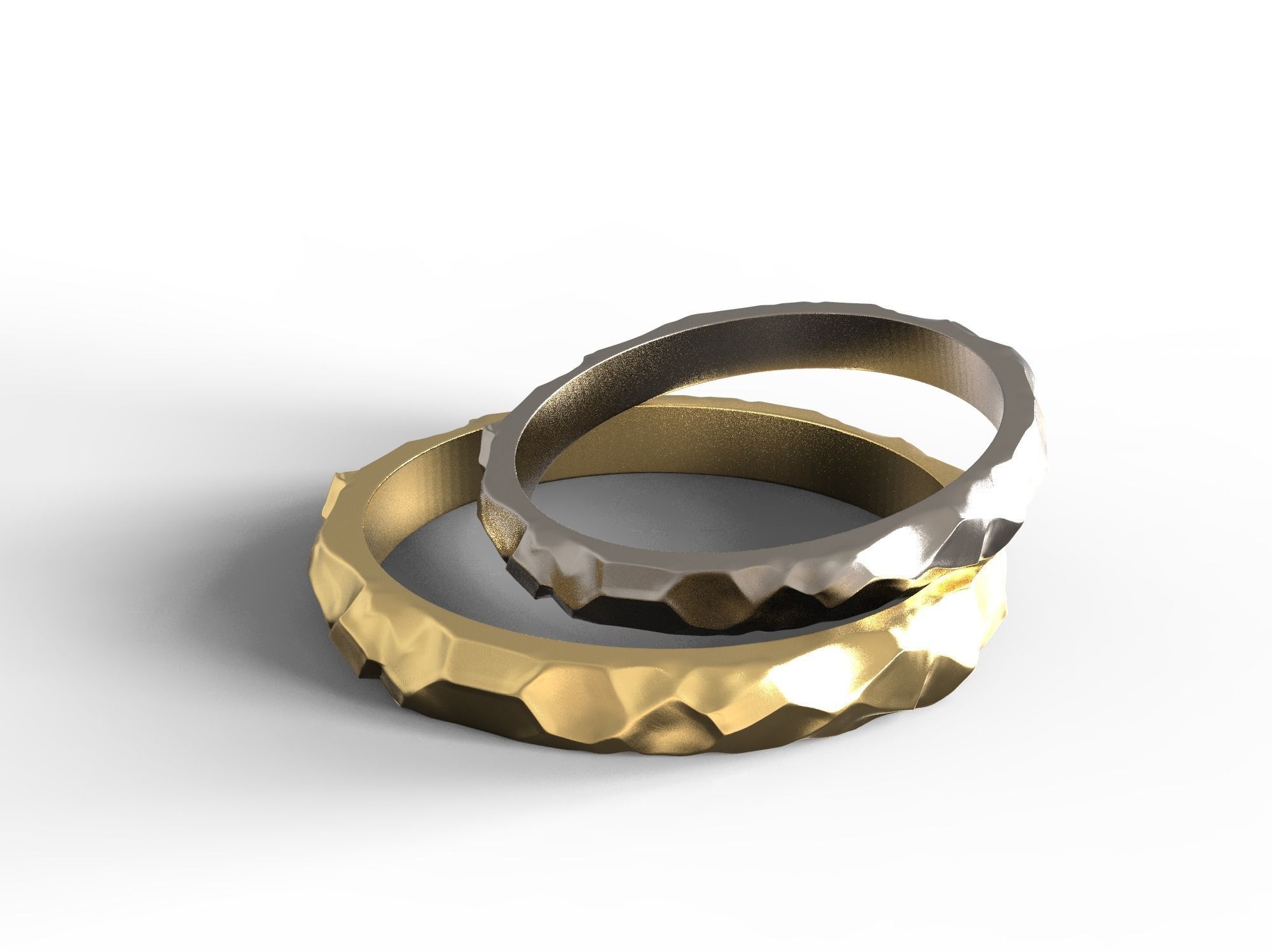 Wedding rings texture 3D print model 3D print model 3D print model_36