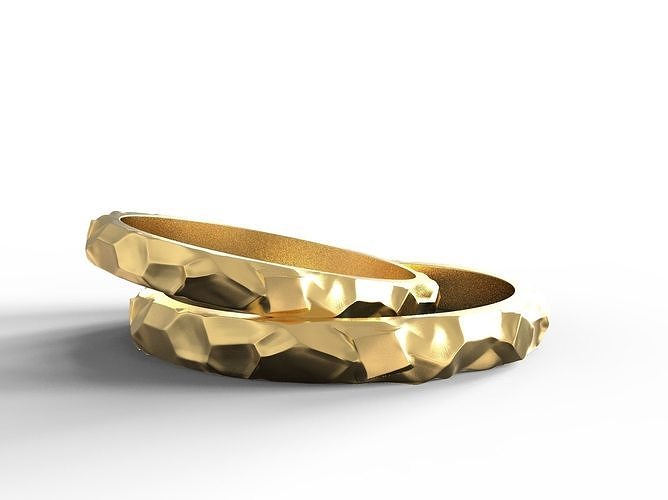 Wedding rings texture 3D print model 3D print model 3D print model