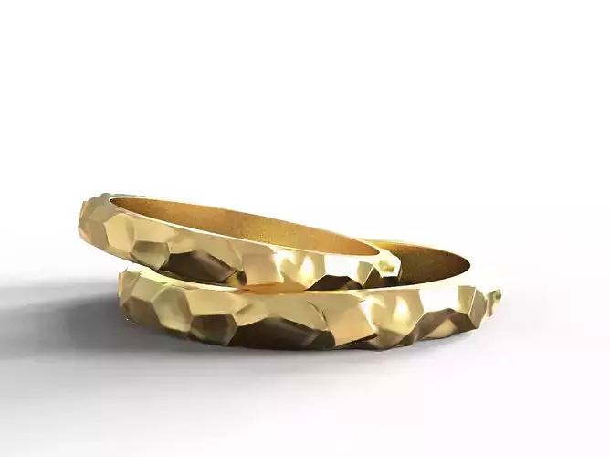 Wedding rings texture 3D print model 3D print model 3D print model