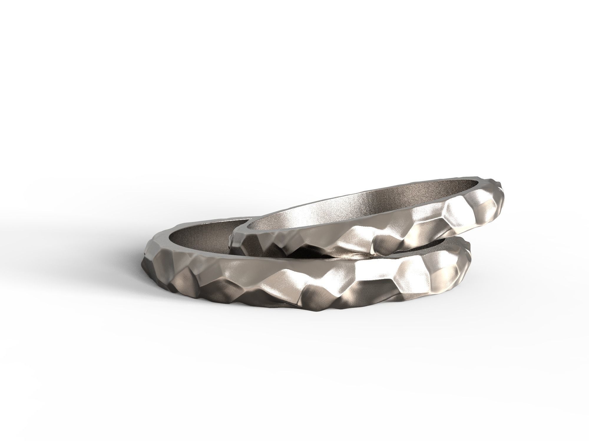 Wedding rings texture 3D print model 3D print model 3D print model_23