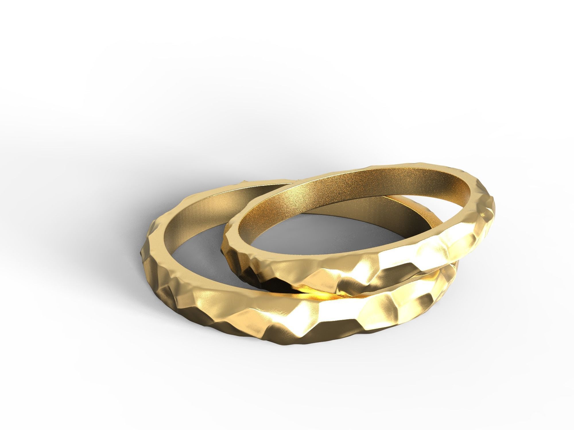Wedding rings texture 3D print model 3D print model 3D print model_20