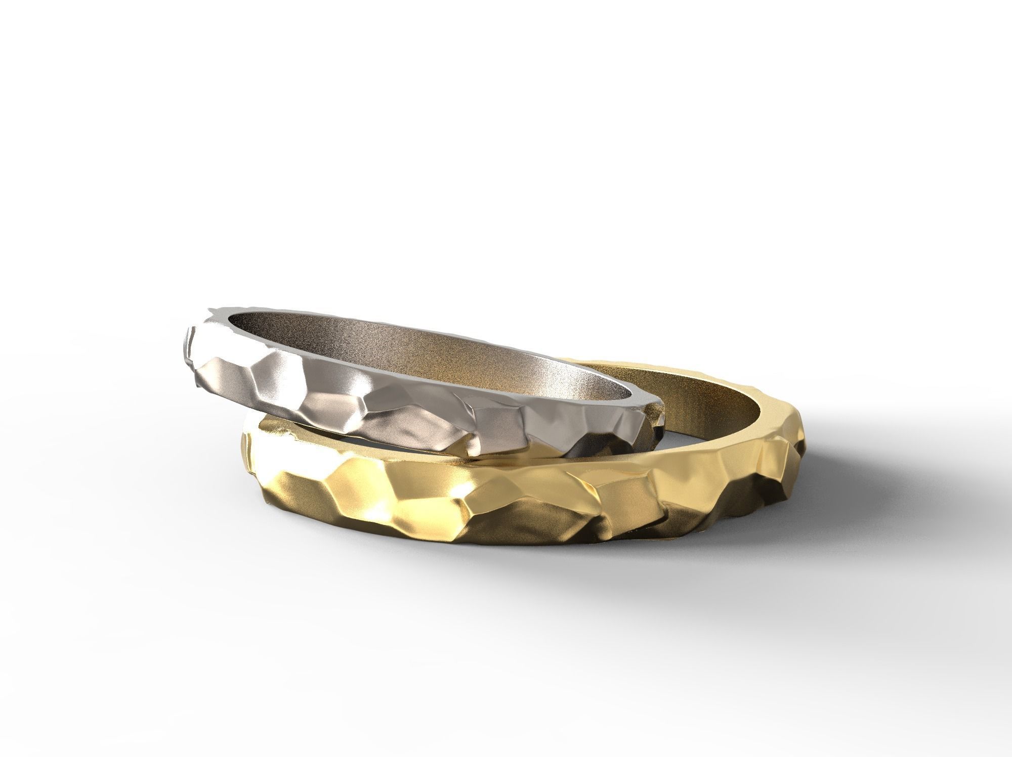 Wedding rings texture 3D print model 3D print model 3D print model_35