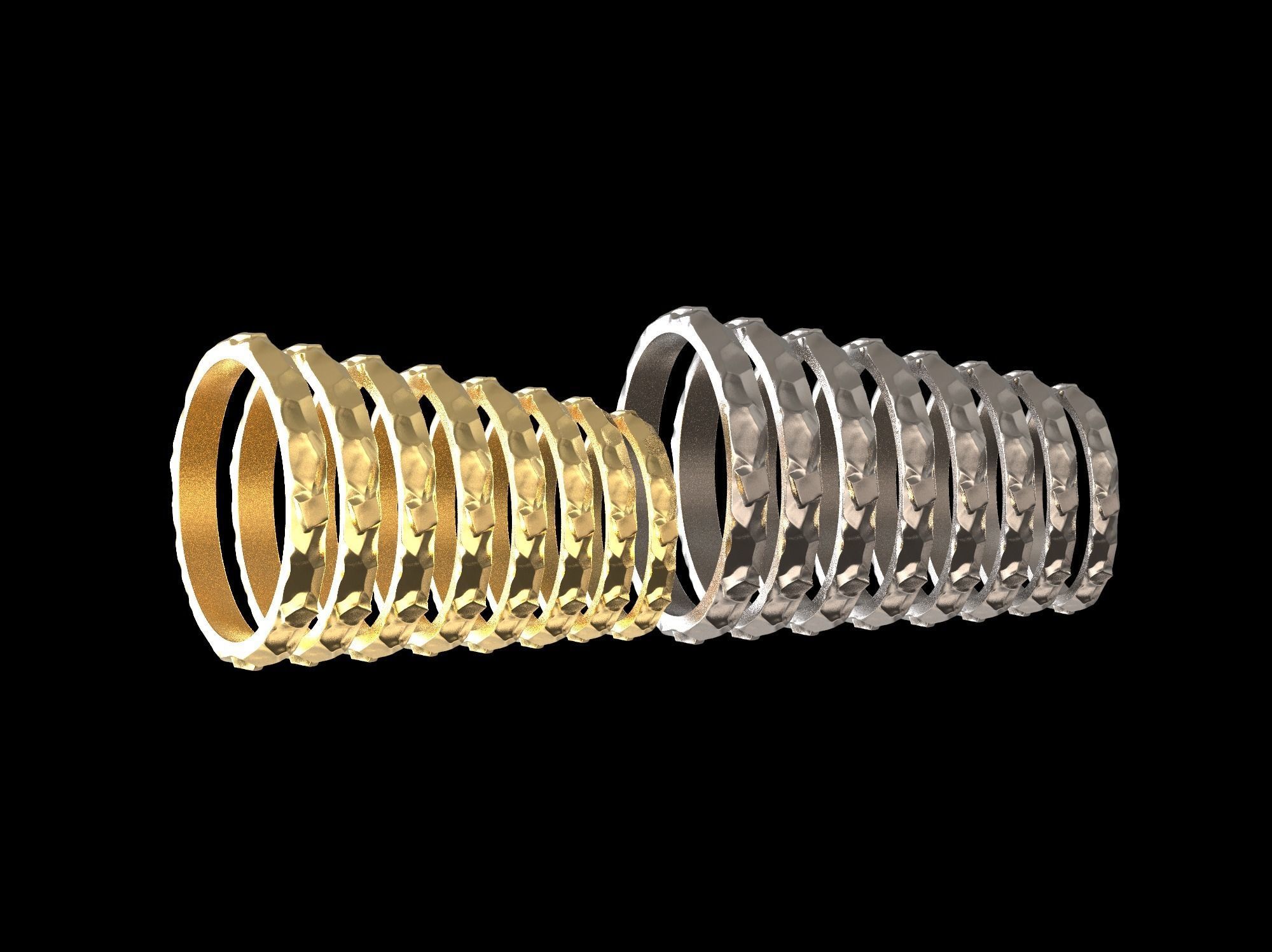 Wedding rings texture 3D print model 3D print model 3D print model_41