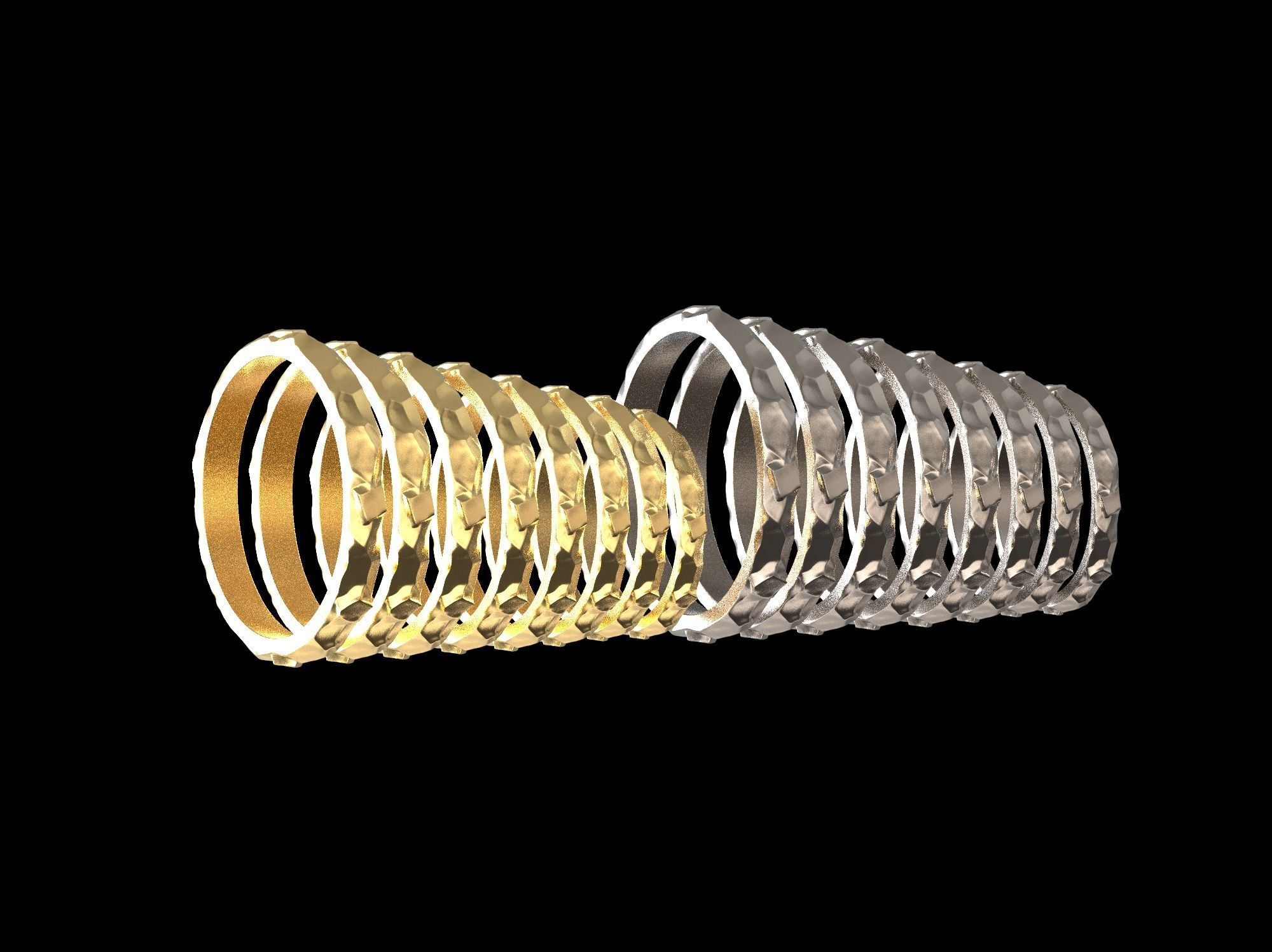 Wedding rings texture 3D print model 3D print model 3D print model_1