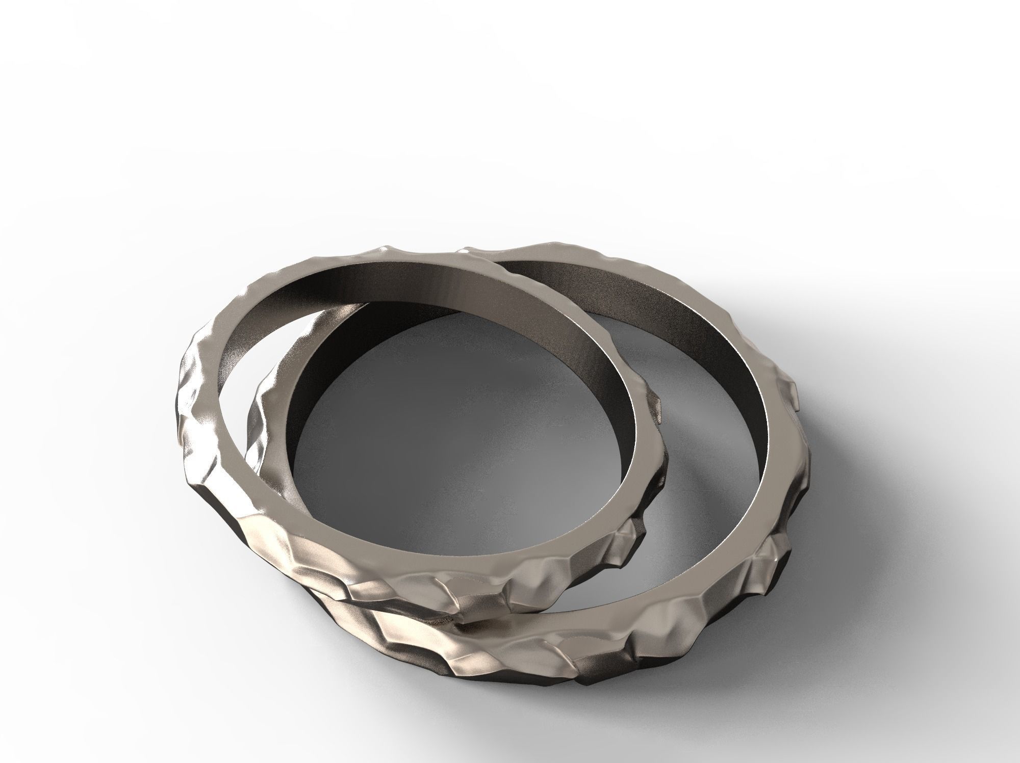 Wedding rings texture 3D print model 3D print model 3D print model_22