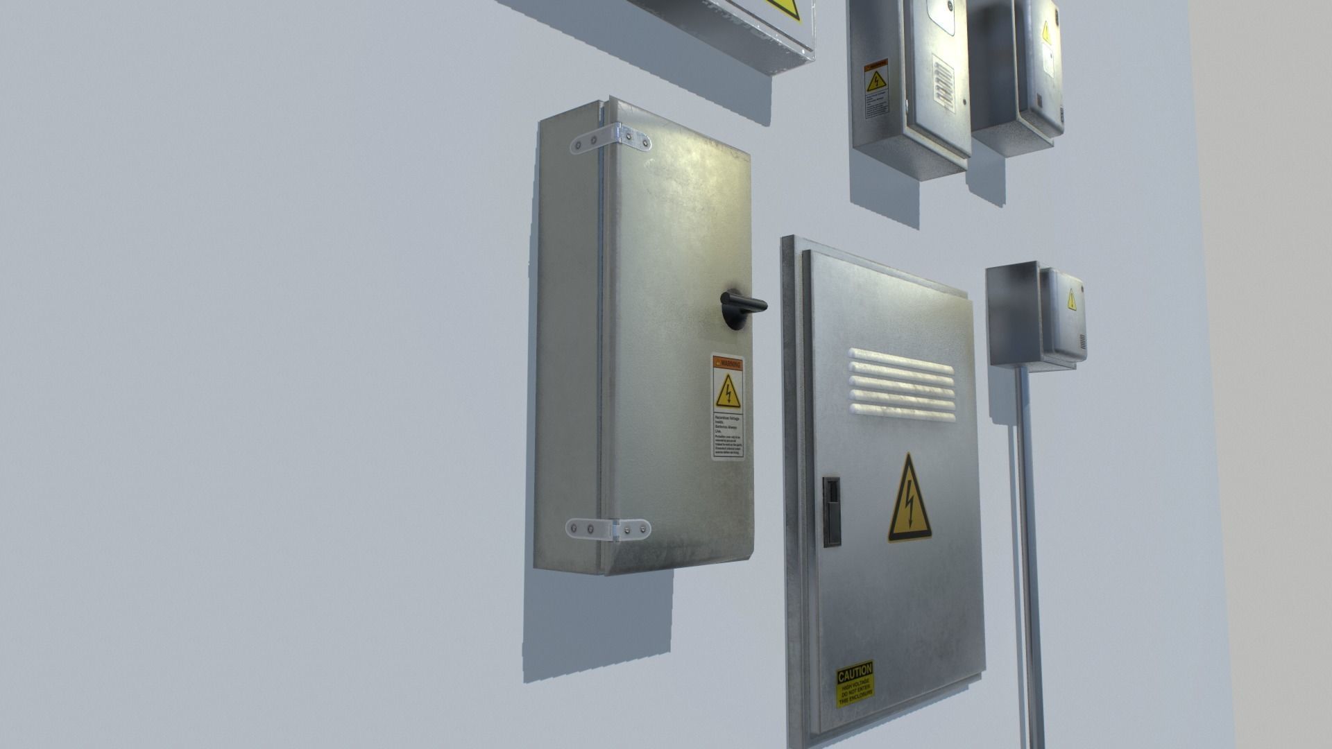 Electrical Box Pack 1 Low-poly 3D model_2