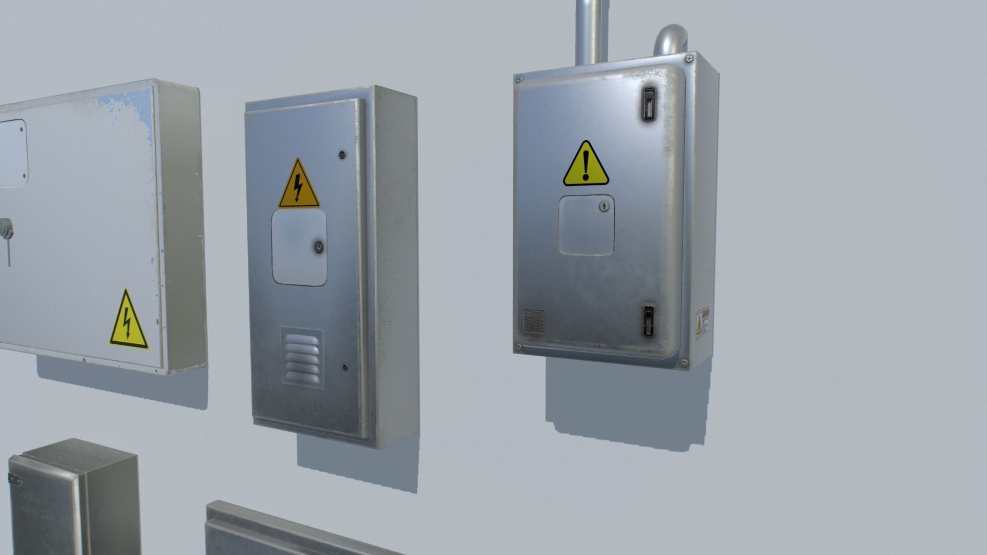 Electrical Box Pack 1 Low-poly 3D model_4