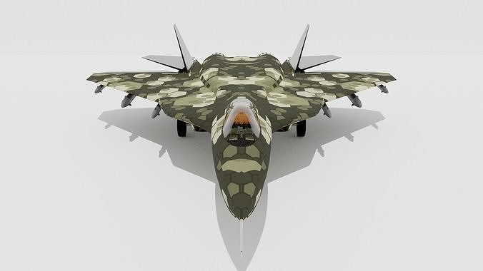 Sukhio Su-57 Free low-poly 3D model
