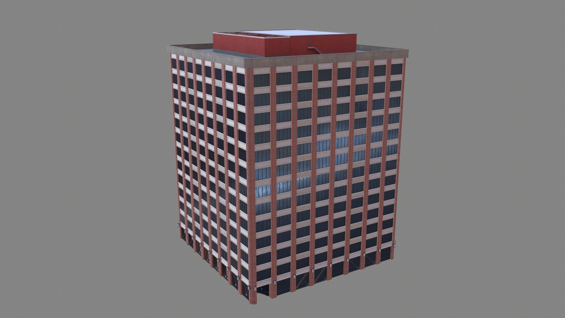 180 Howard Street Building San Francisco Low-poly 3D model_3