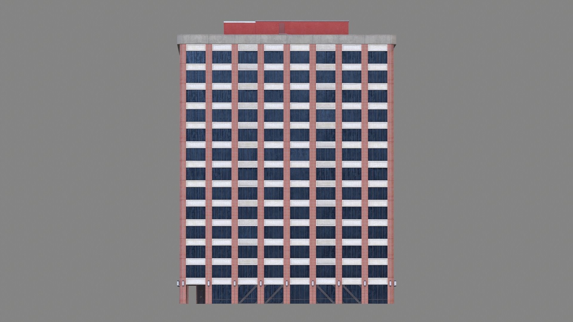 180 Howard Street Building San Francisco Low-poly 3D model_7