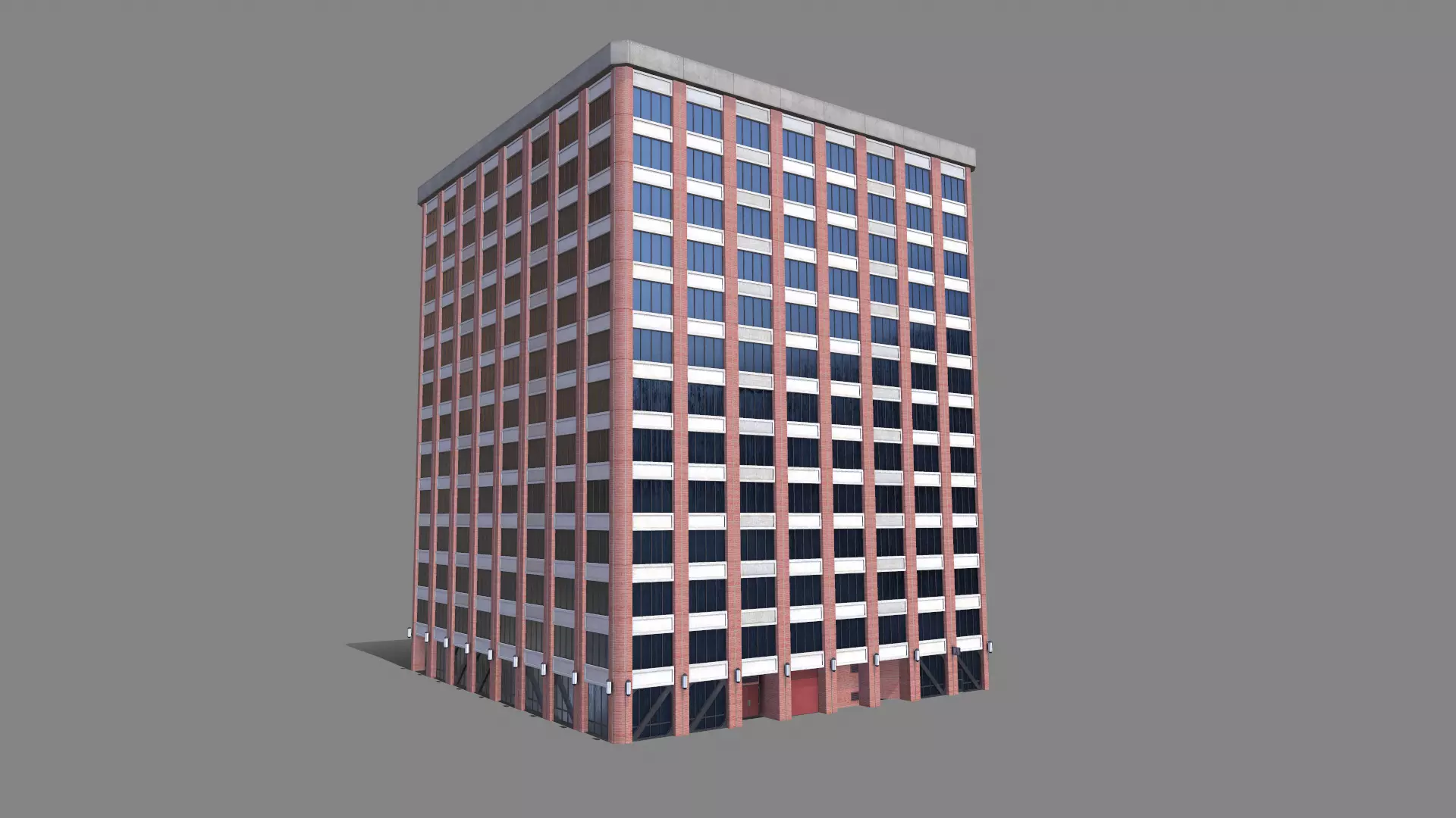 180 Howard Street Building San Francisco Low-poly 3D model_0