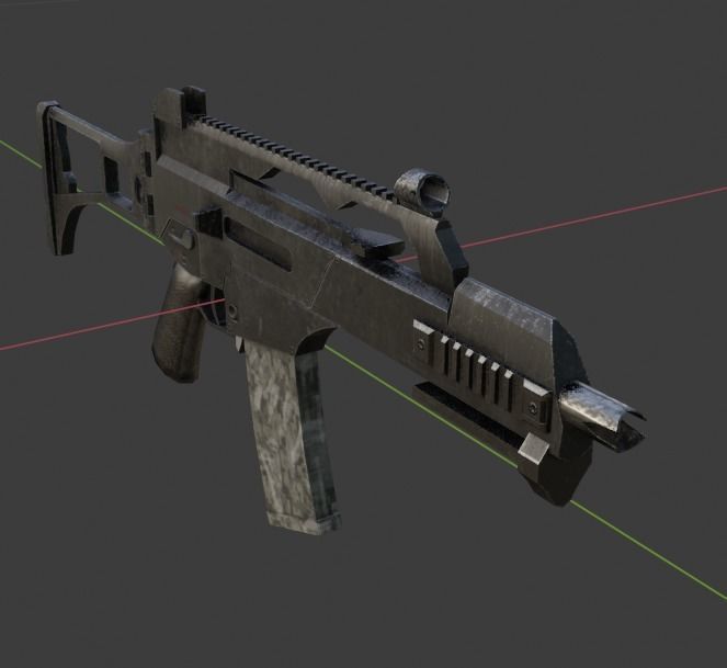 Low poly military weapon asset 3D Model Collection_6