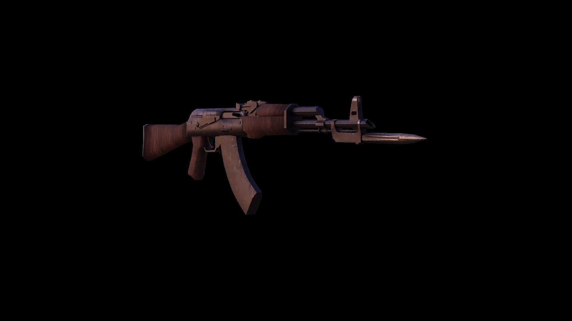 Low poly military weapon asset 3D Model Collection_4