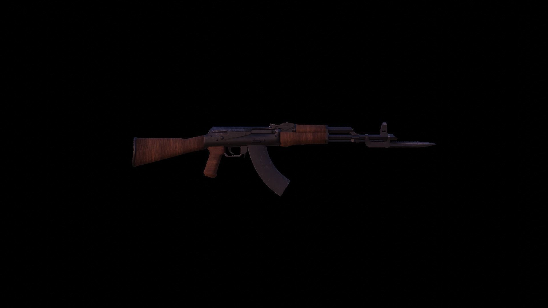 Low poly military weapon asset 3D Model Collection_3