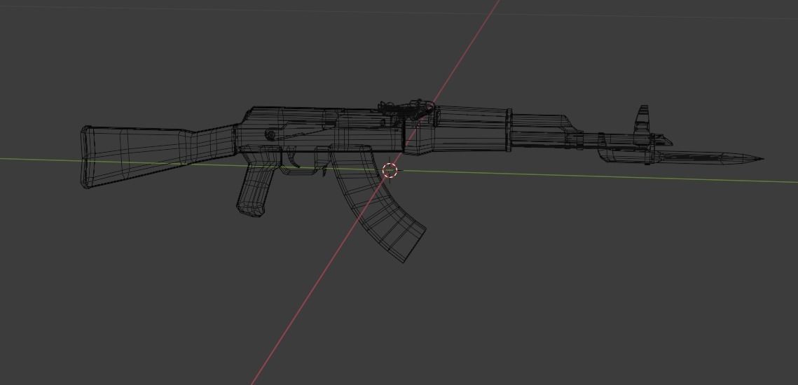 Low poly military weapon asset 3D Model Collection_1