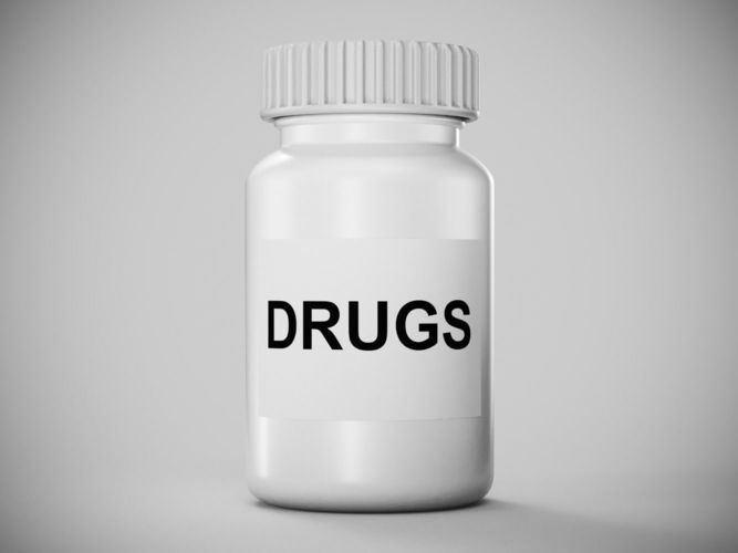 Plastic Drugs Bottle Low-poly 3D model