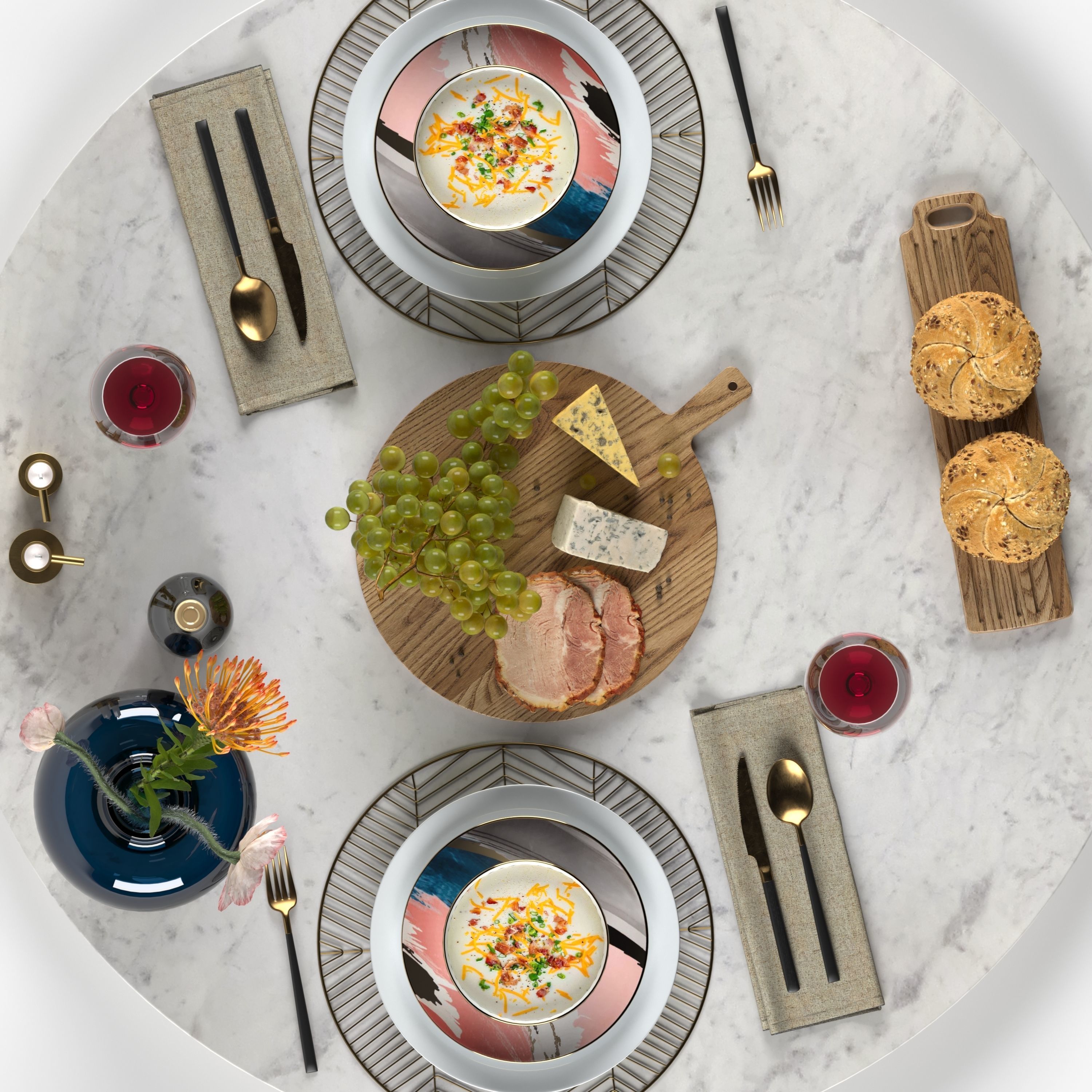 Table Setting 3D model_1